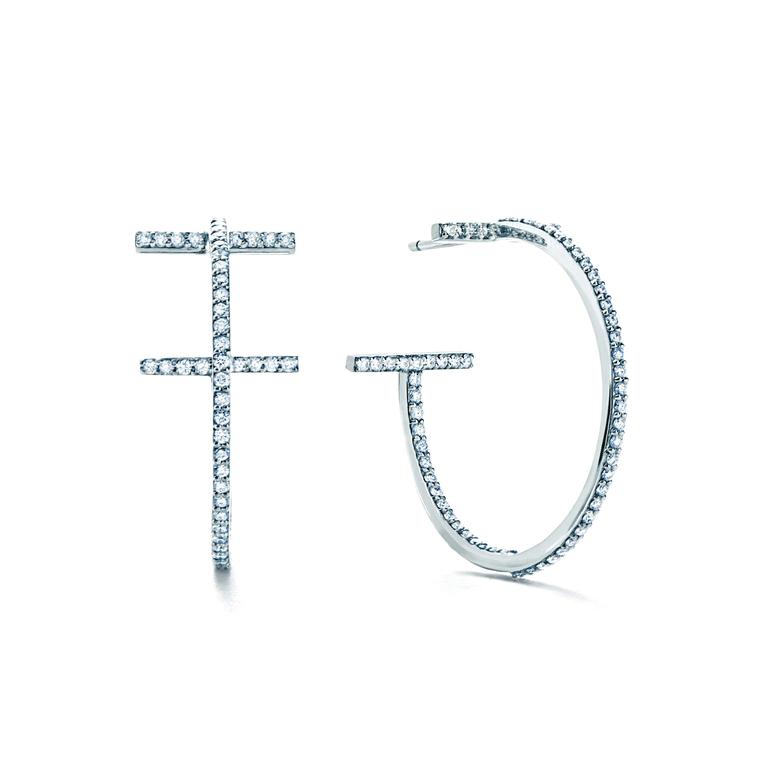 Tiffany T diamond hoop earrings