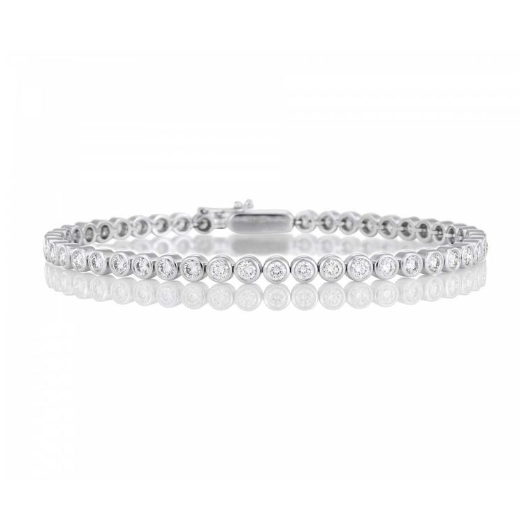 De Beers eternity bezel-set diamond bracelet