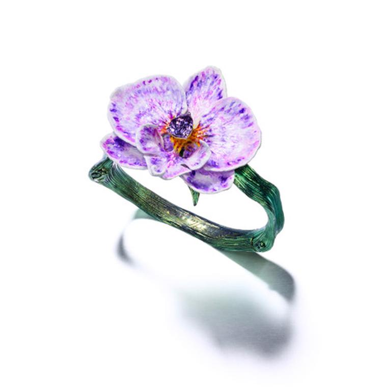 Amethyst bangle by Anna Hu