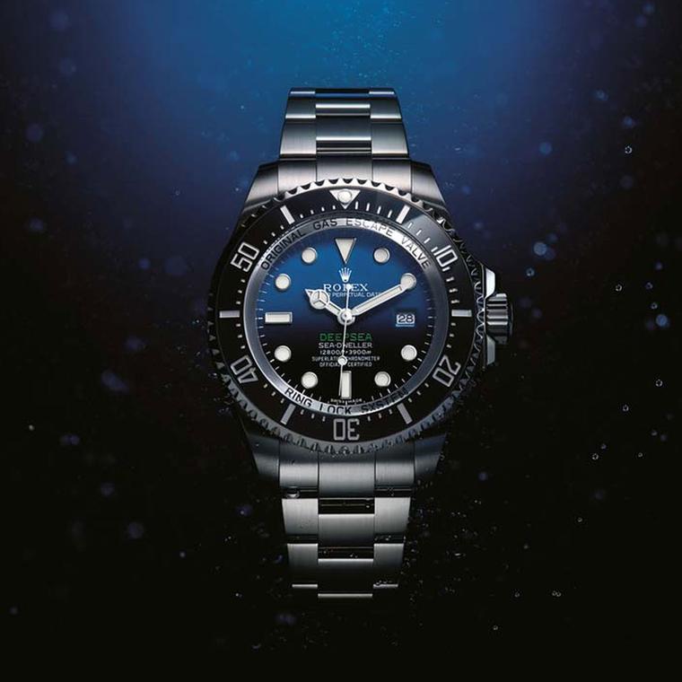Rolex Deepsea D-Blue dive watch with a symbolic dial