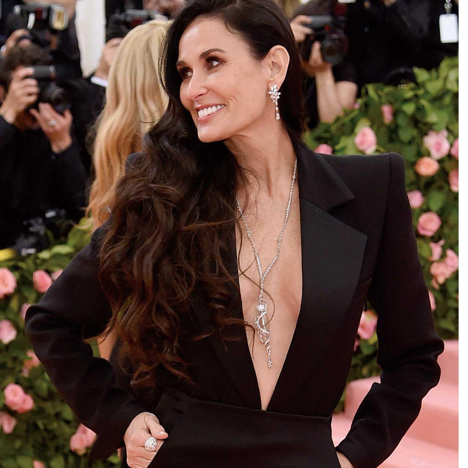 Demi Moore in Harry Winston jewels Met Gala 2019 Getty Images