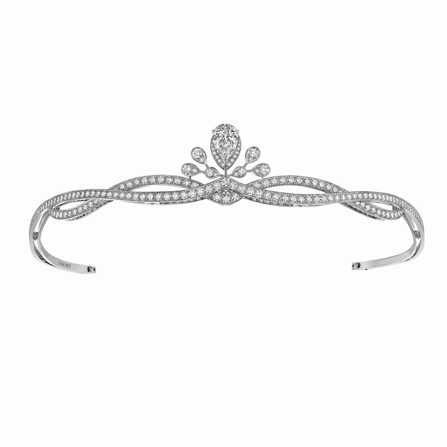 White sales gold tiara