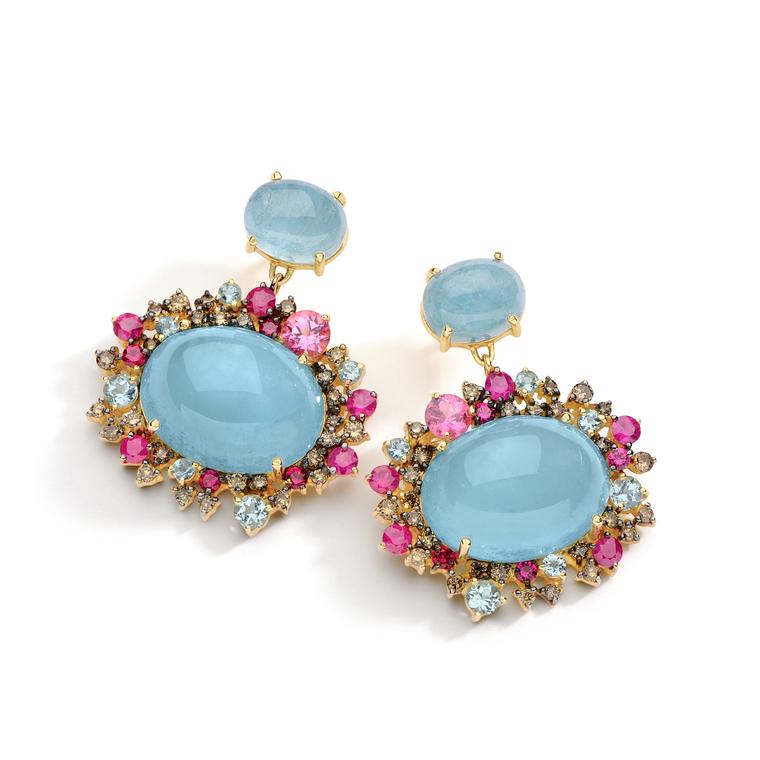 Brumani Baobob Baobab aquamarine earrings