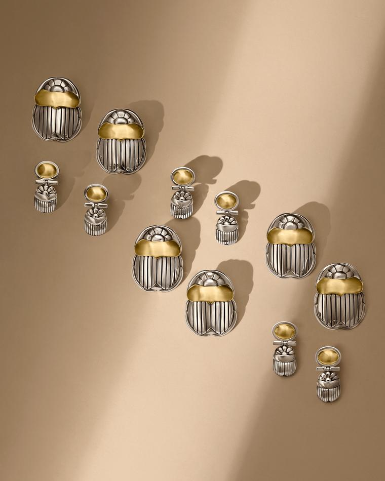 Azza Fahmy Karnak Earrings and  Shen Scarab Earrings