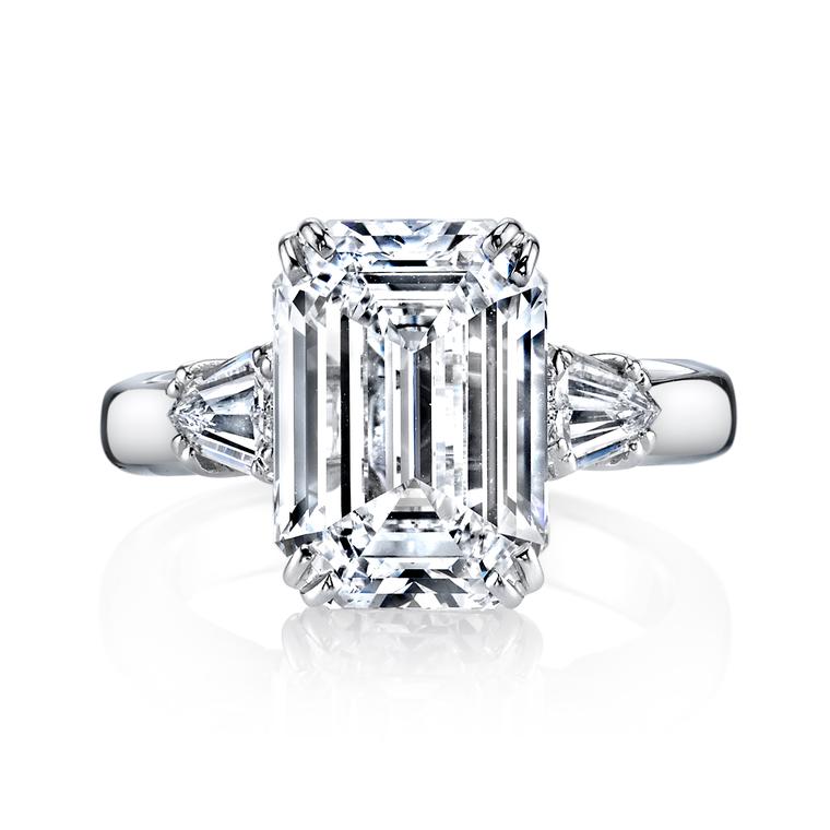 Harry Kotlar emerald-cut engagement ring