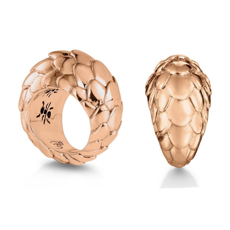 Pangolin Haka rose gold ring