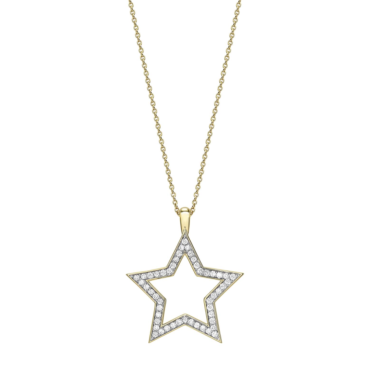 Theo Fennell Star pendant yellow gold and diamonds