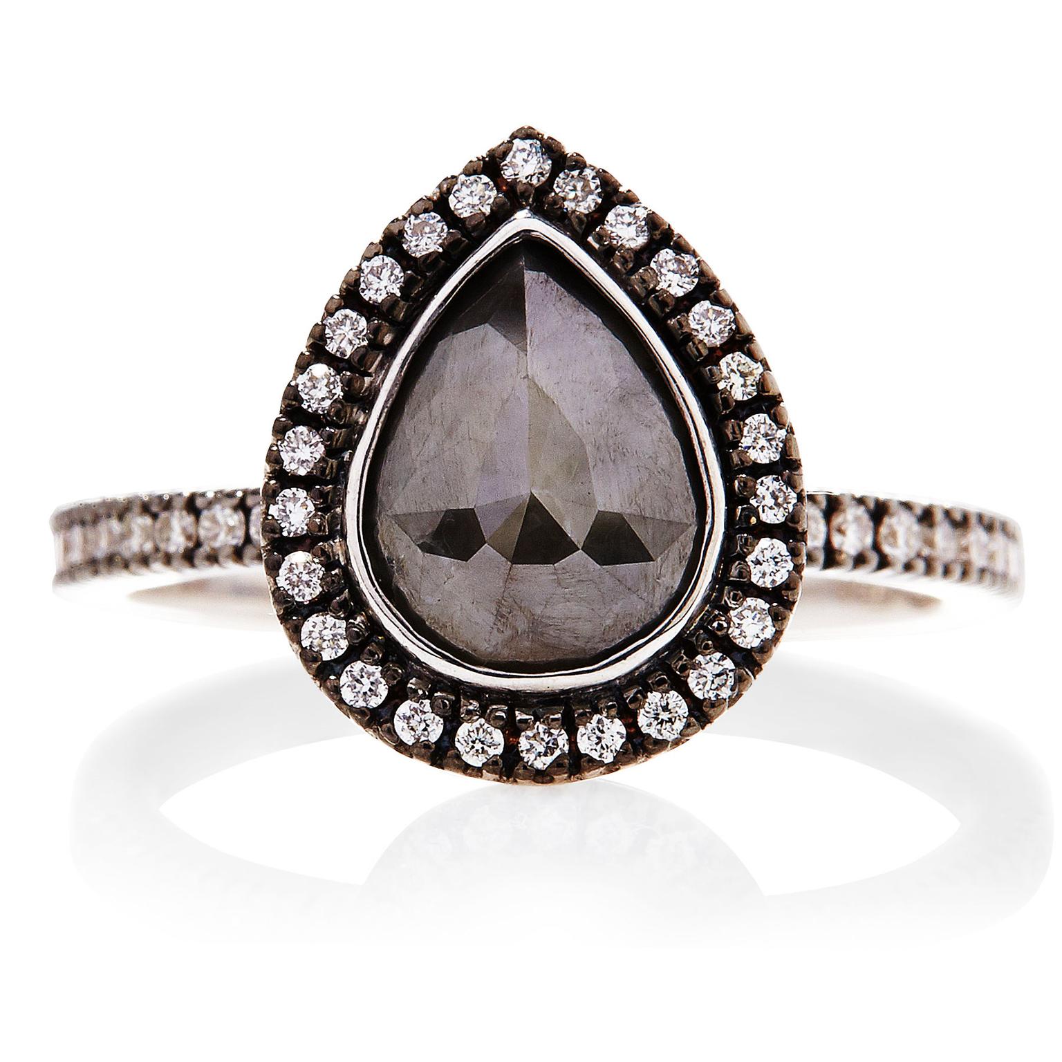 Sethi Couture black diamond engagement ring