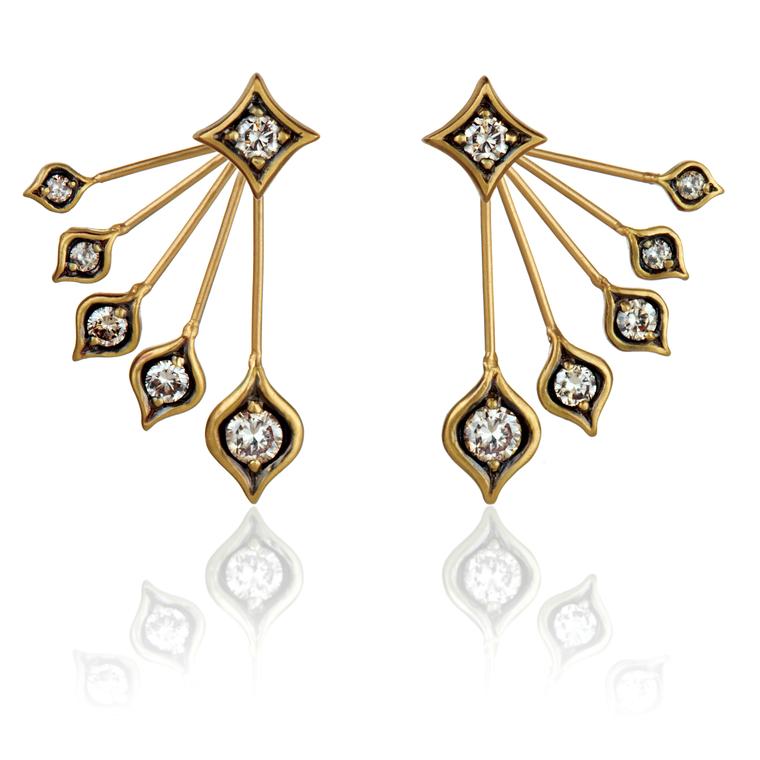 Anahita Peacock diamond earrings