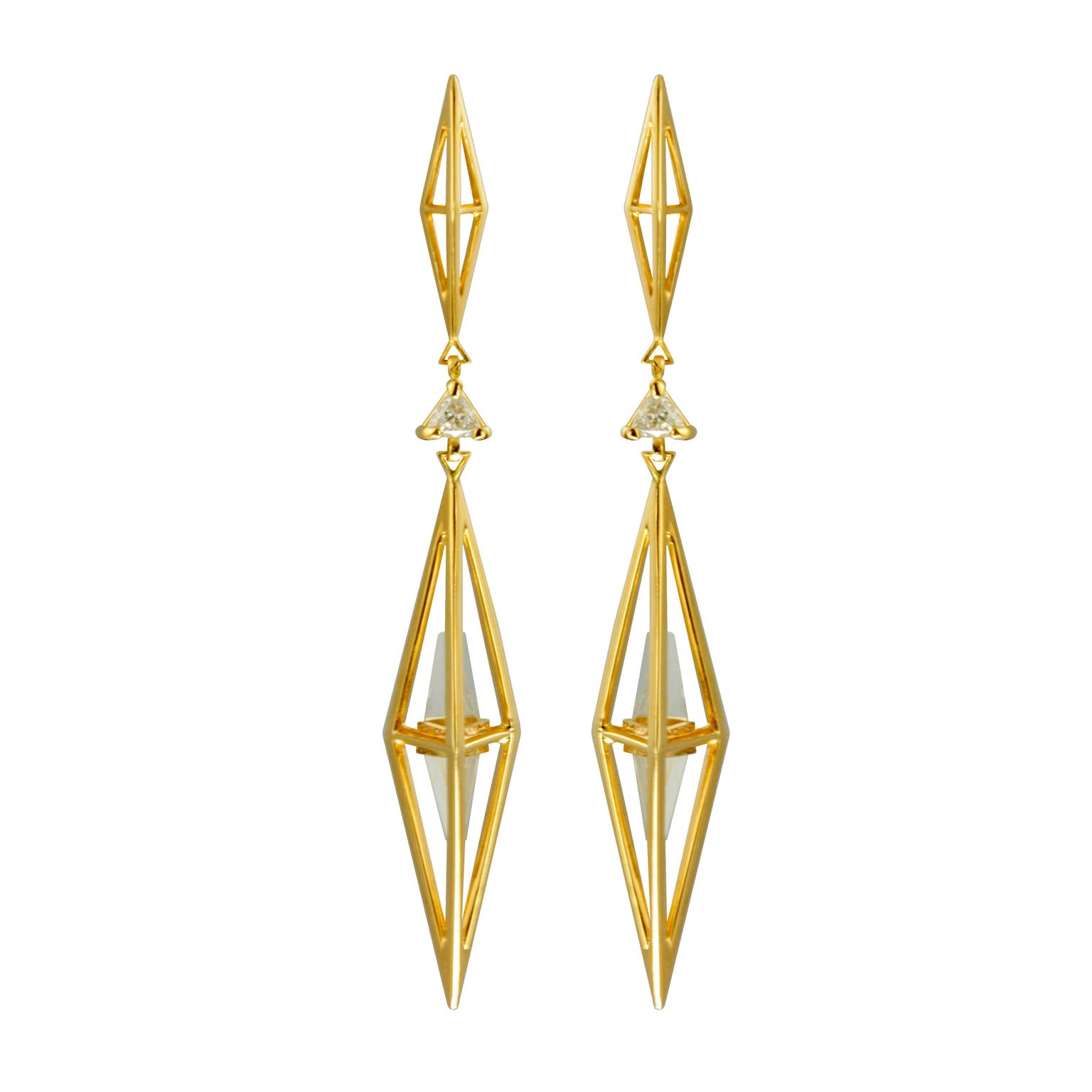 KATTRI Large Tetrahedron earrings