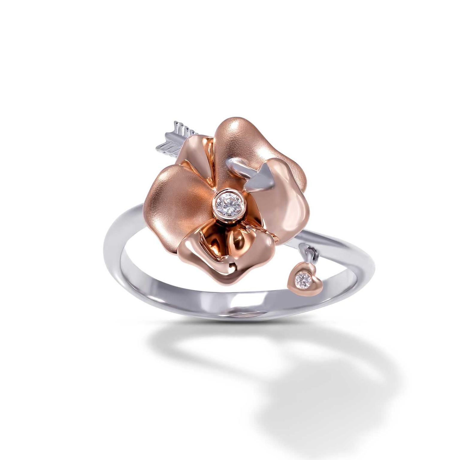 Stenzhorn Cupid's Potion rose gold and diamond ring