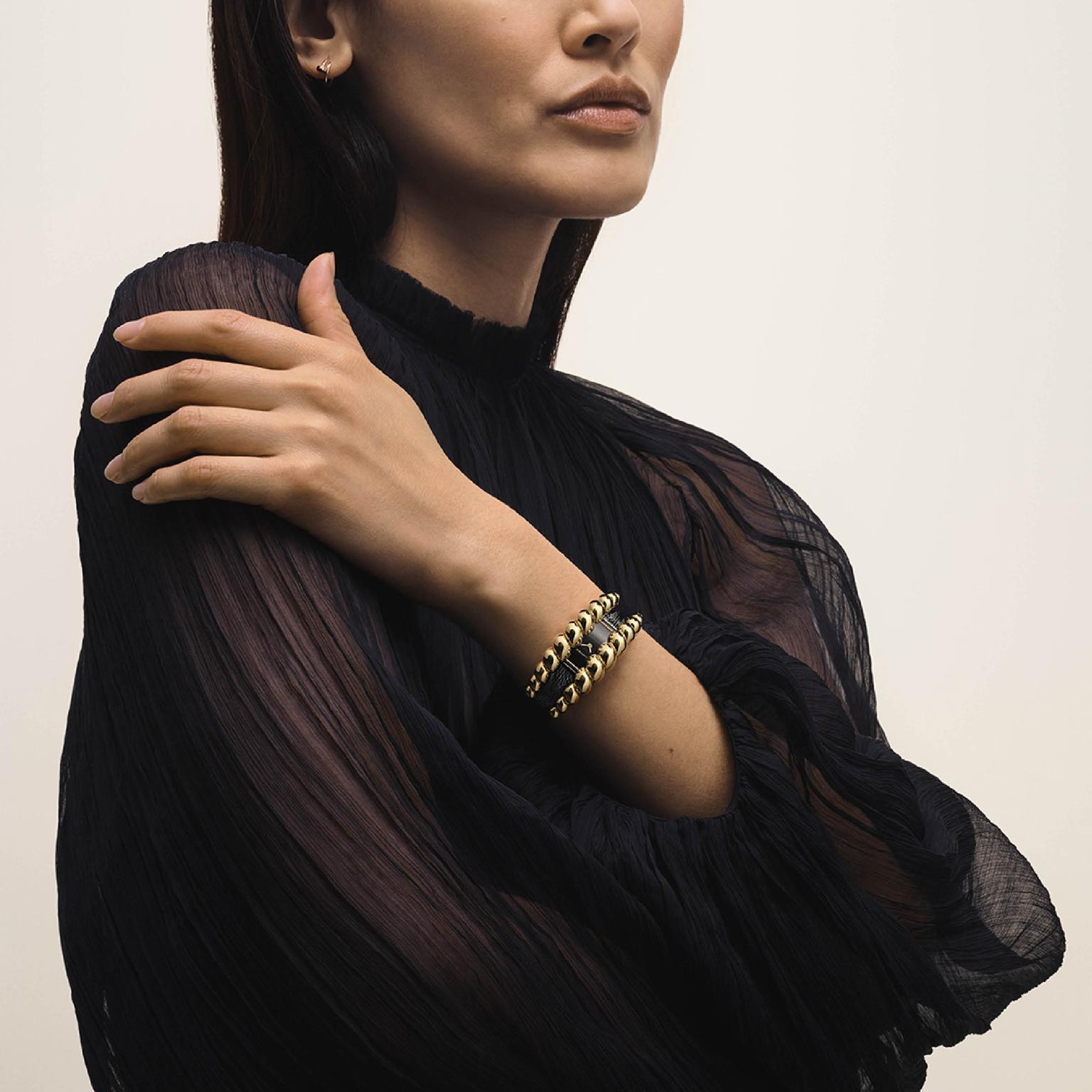 Tressage watch by Cartier on model