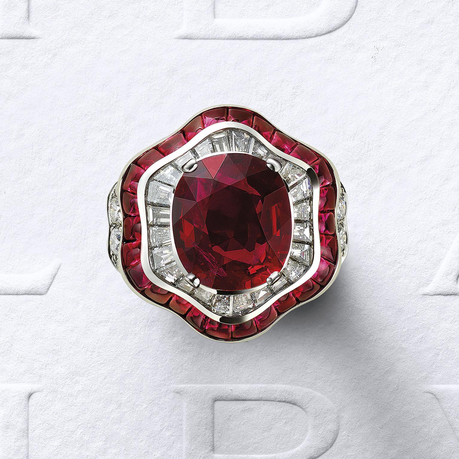 Bulgari Barocko Ruby Drapery ring