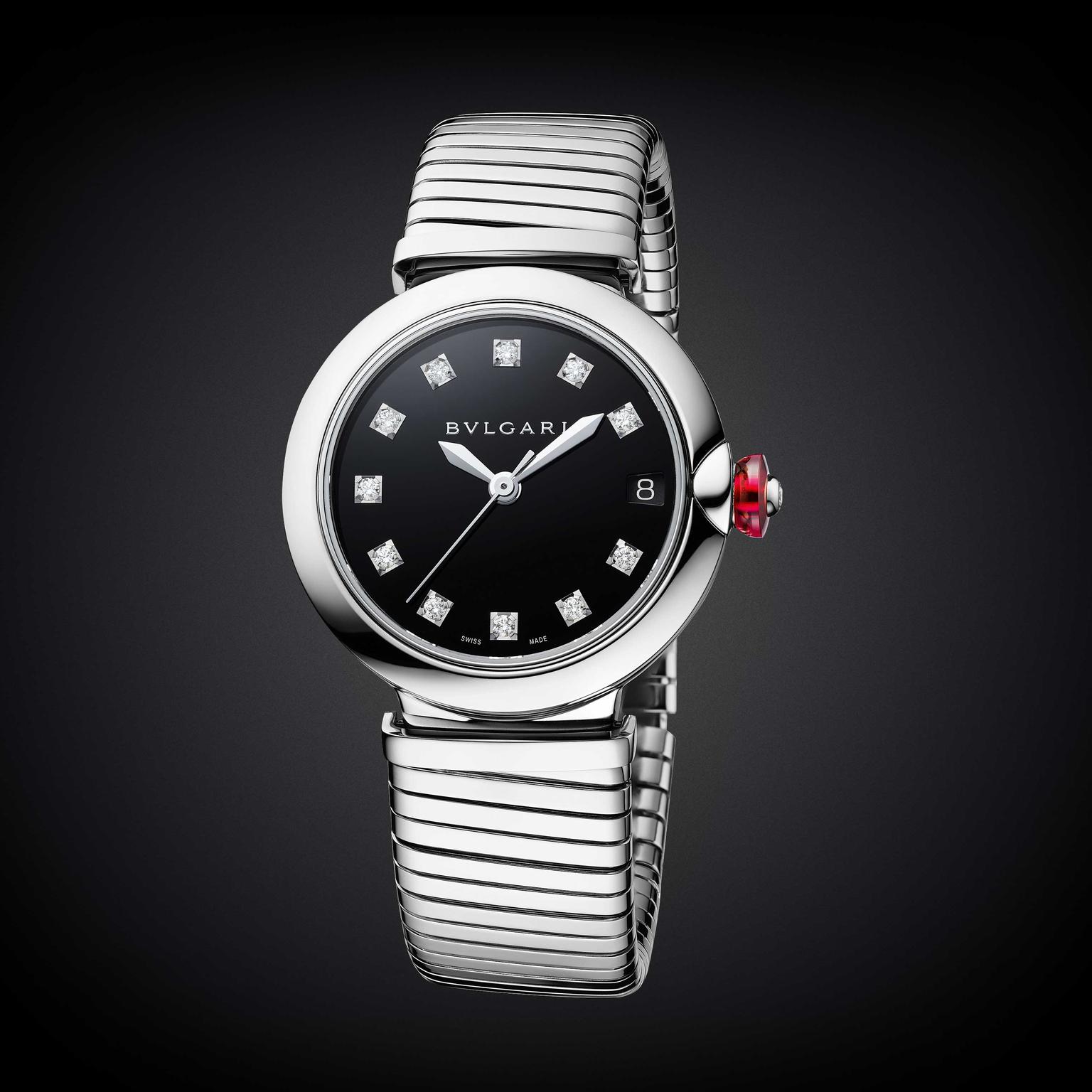 Bulgari Lvcea Tubogas 33mm stainless steel automatic women’s watch 2018 Price: €6,300