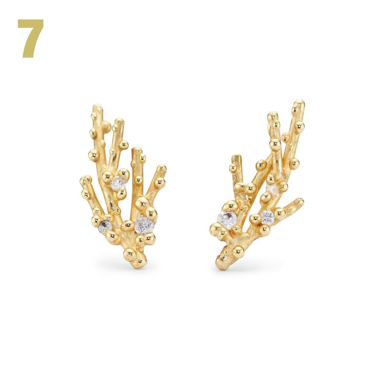 Ruth Tomlinson diamond earrings with stud granules