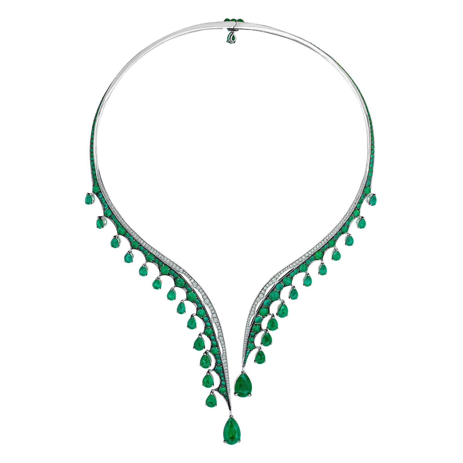 Vanleles Legends of Africa Gemfields emerald choker