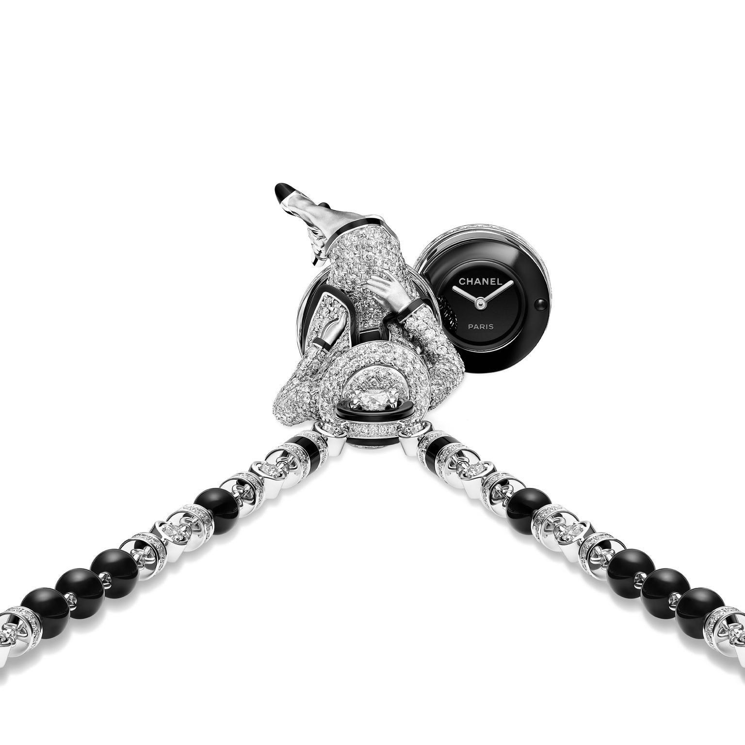 Gabrielle Long Necklace dial open by Chanel