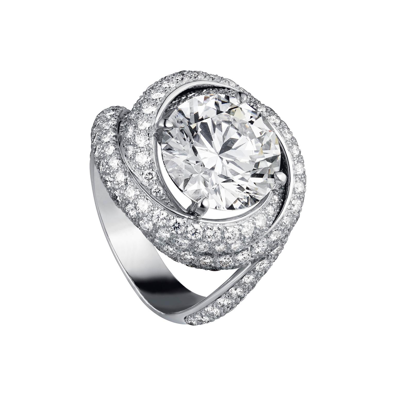 Cartier trinity ruban best sale solitaire ring price