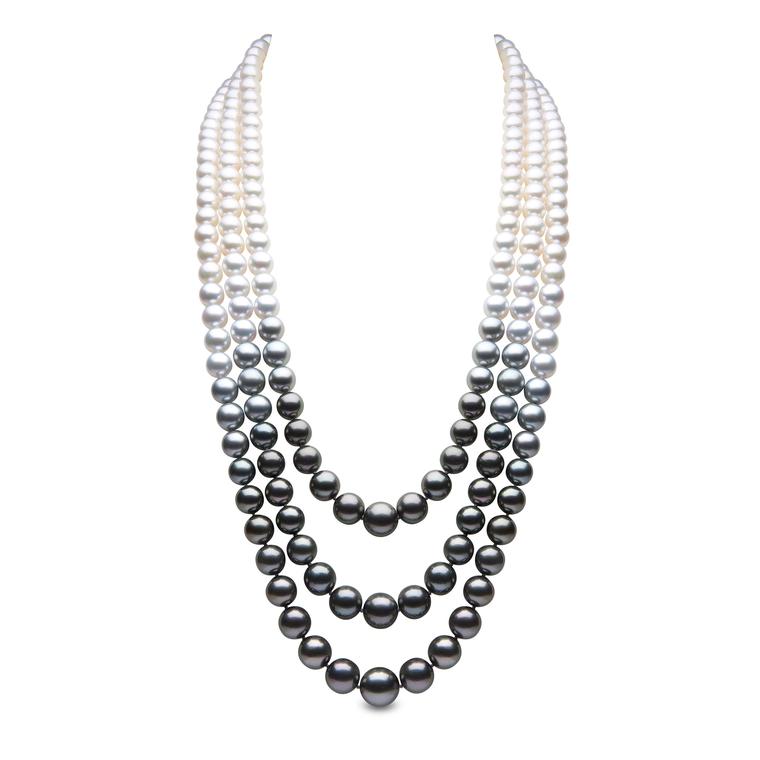 YOKO London Twilight graduated pearl necklace