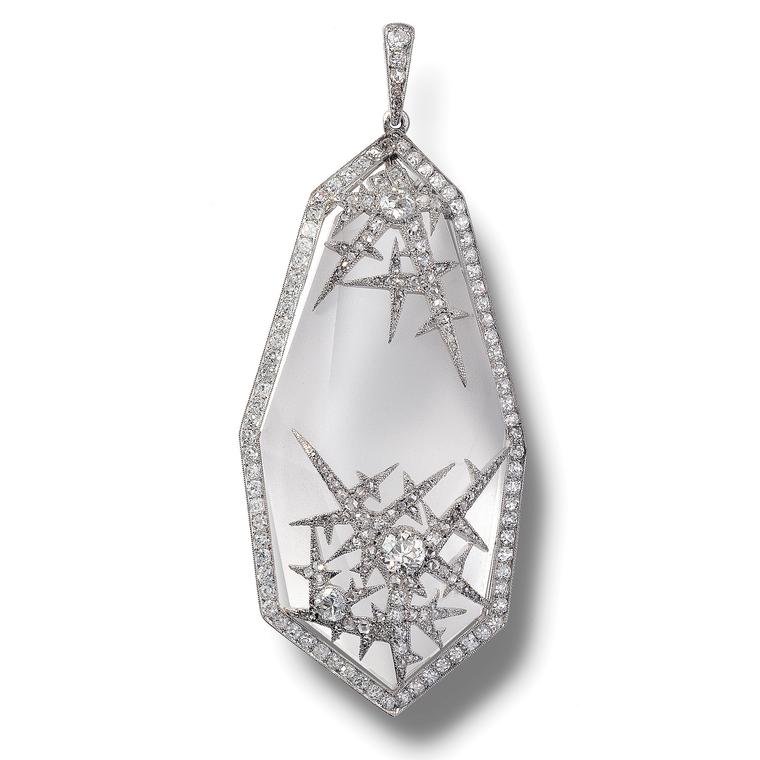 ‘Ice crystal' pendant, Fabergé. Designed by Alma Pihl. rock crystal, platinum, diamonds. Courtesy of the McFerrin Foundation, Houston