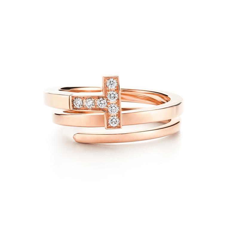 Tiffany T rose gold ring