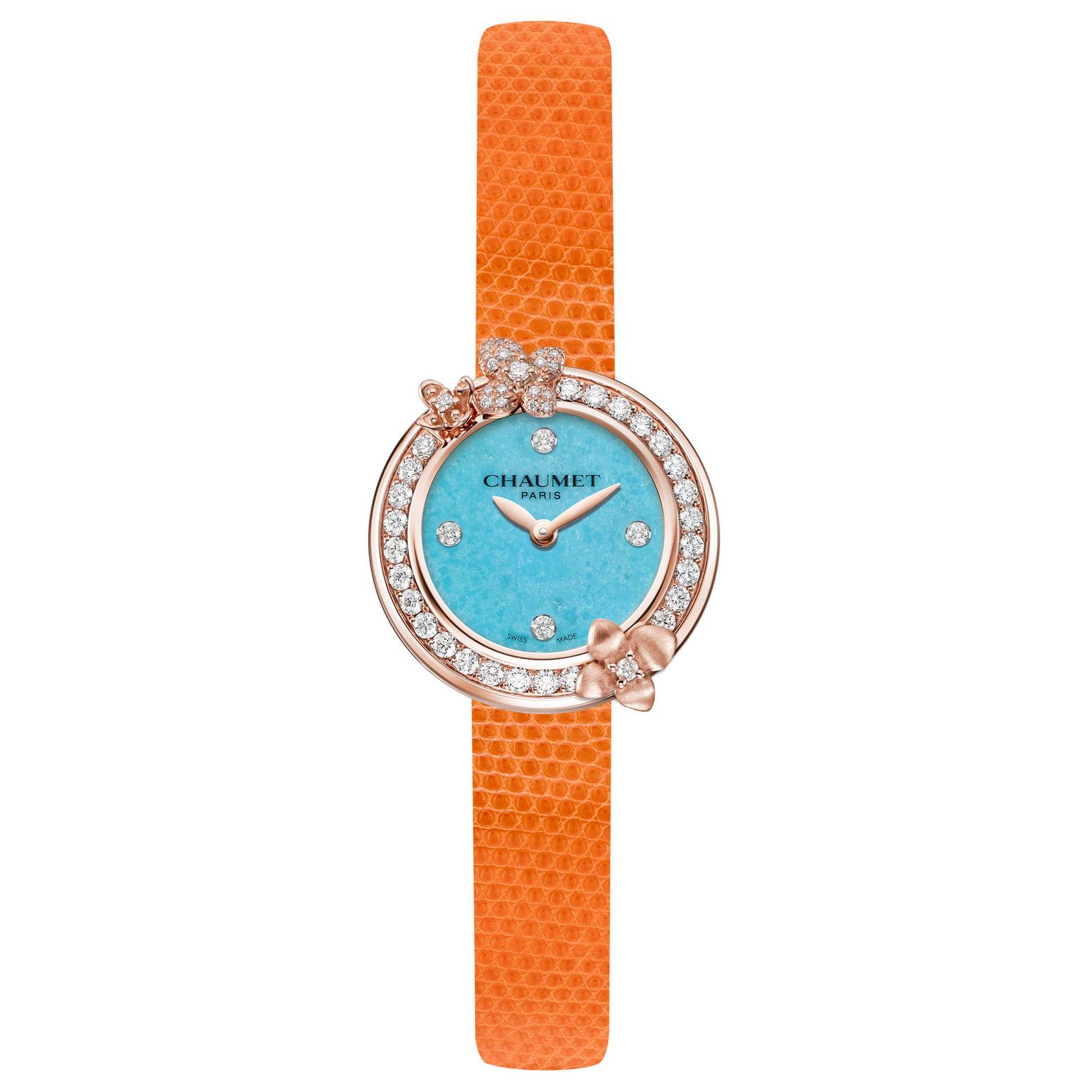 Chaumet Hortensia Eden watch with turquoise dial