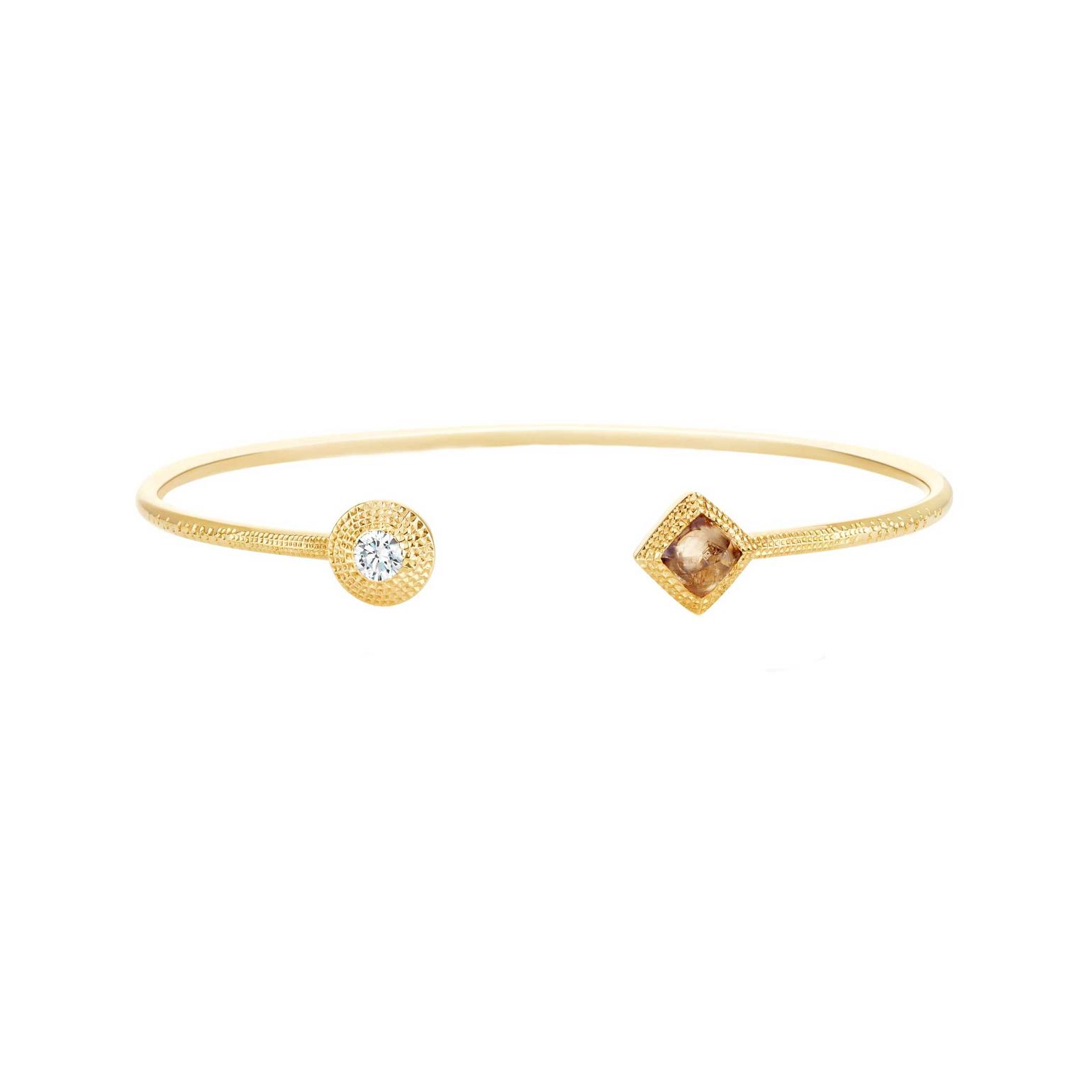 De Beers Talisman rough diamond open bracelet 