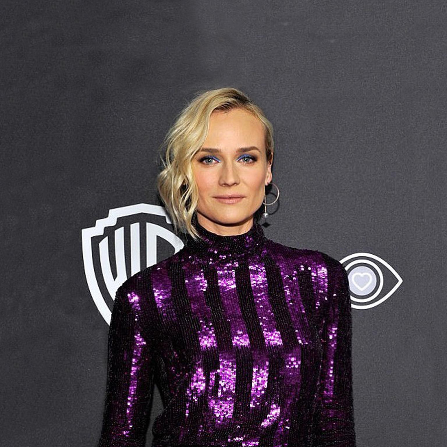 Diane Kruger wearing Alina Abegg hoop earrings