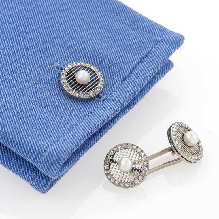 1stdibs Art Deco pearl cufflinks