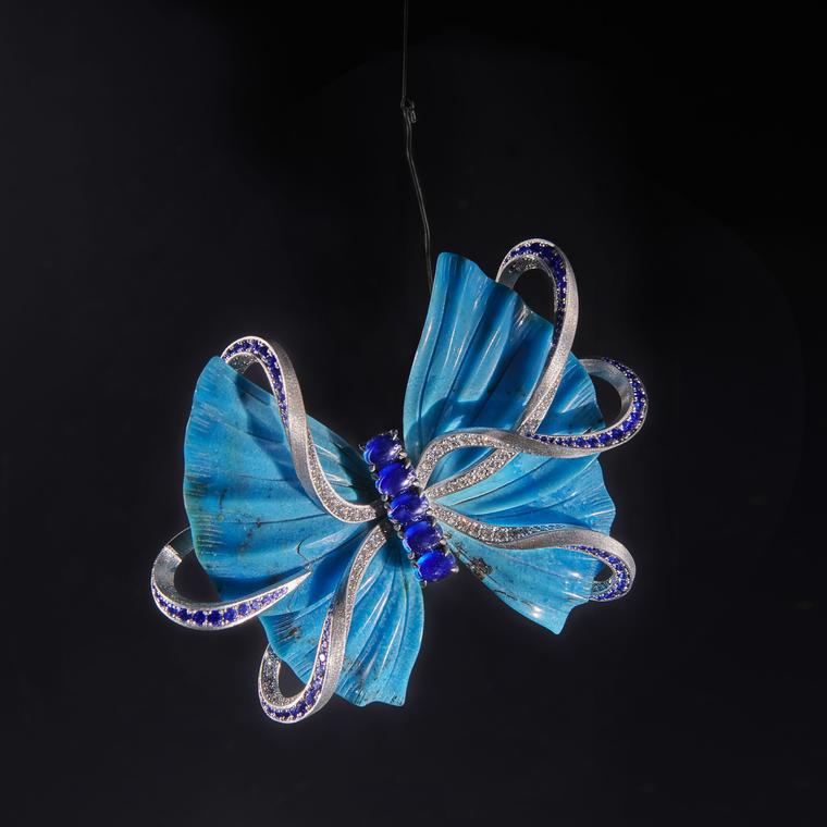 Blues Butterfly brooch by Anna Hu
