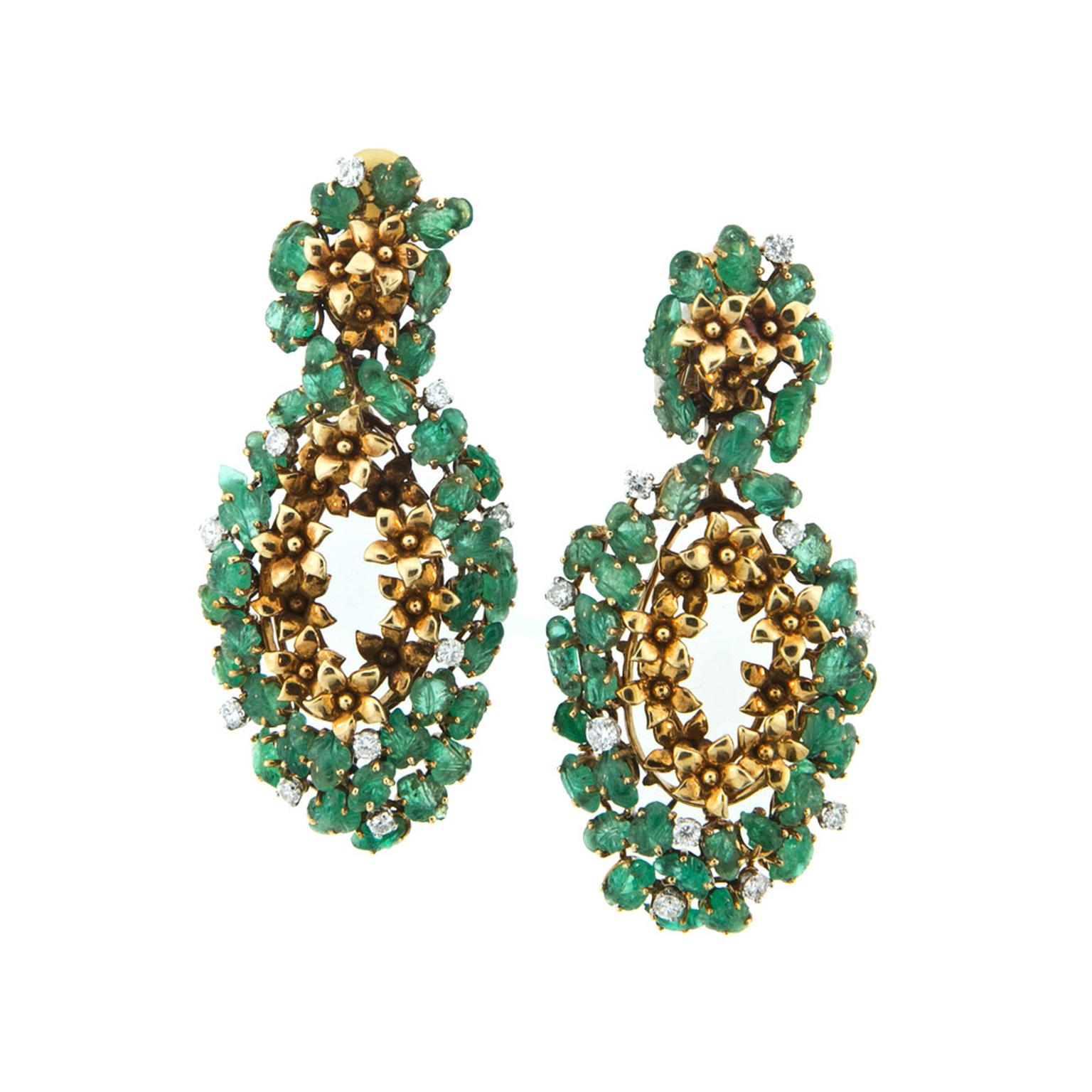 Simon Teakle emerald earrings