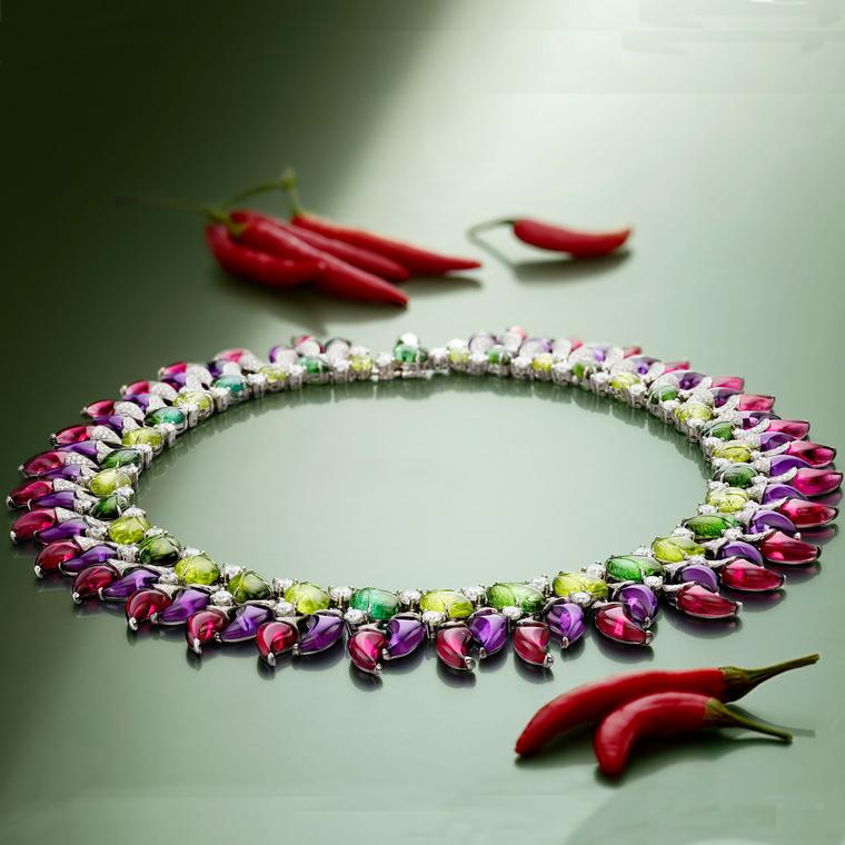 Bullgari Festa Peperoncini chili pepper high jewellery necklace