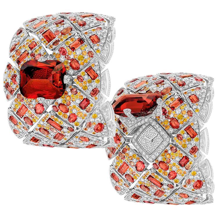 Signature Grenat high jewellery secret watch