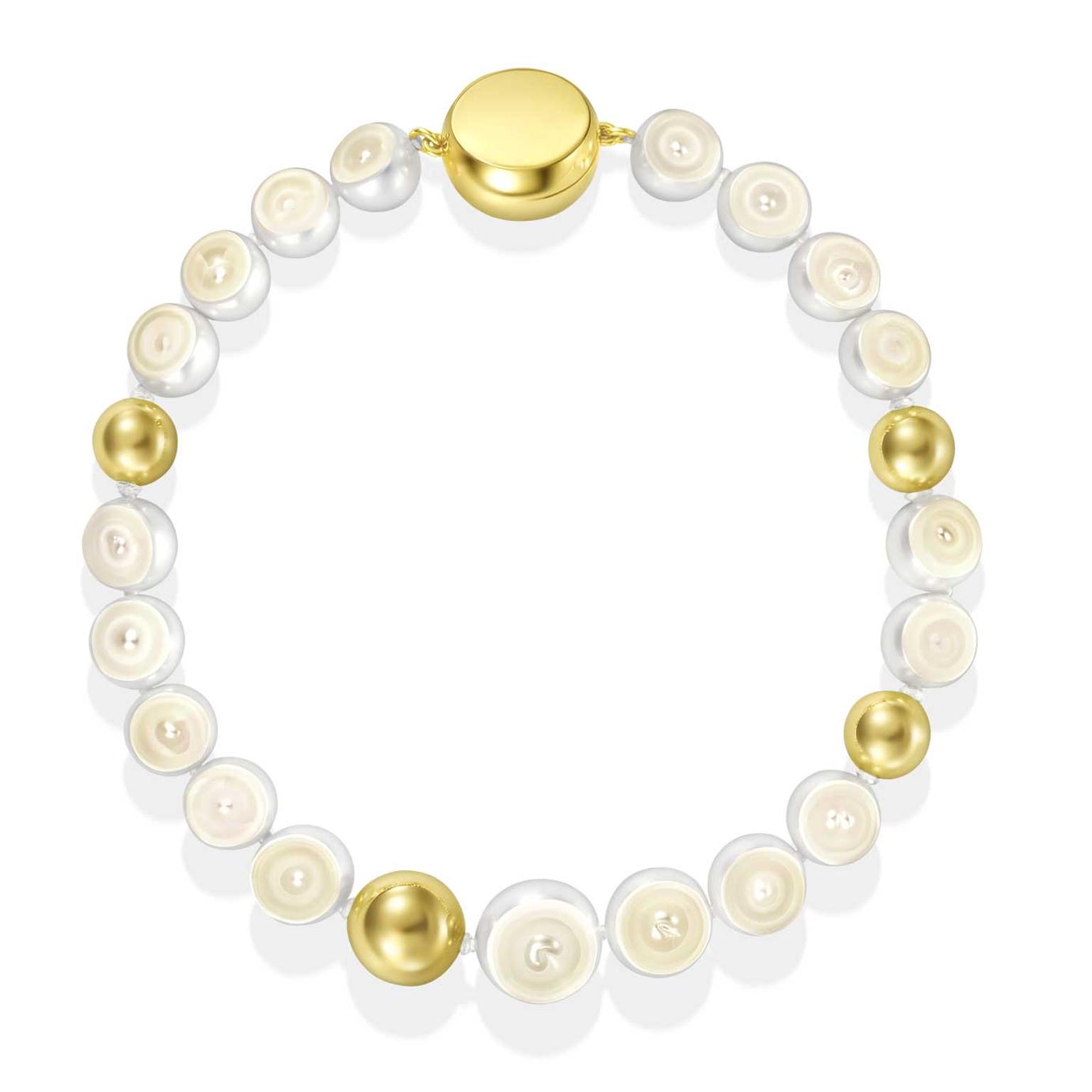 M/G TASAKI Sliced Sphere bracelet on white background