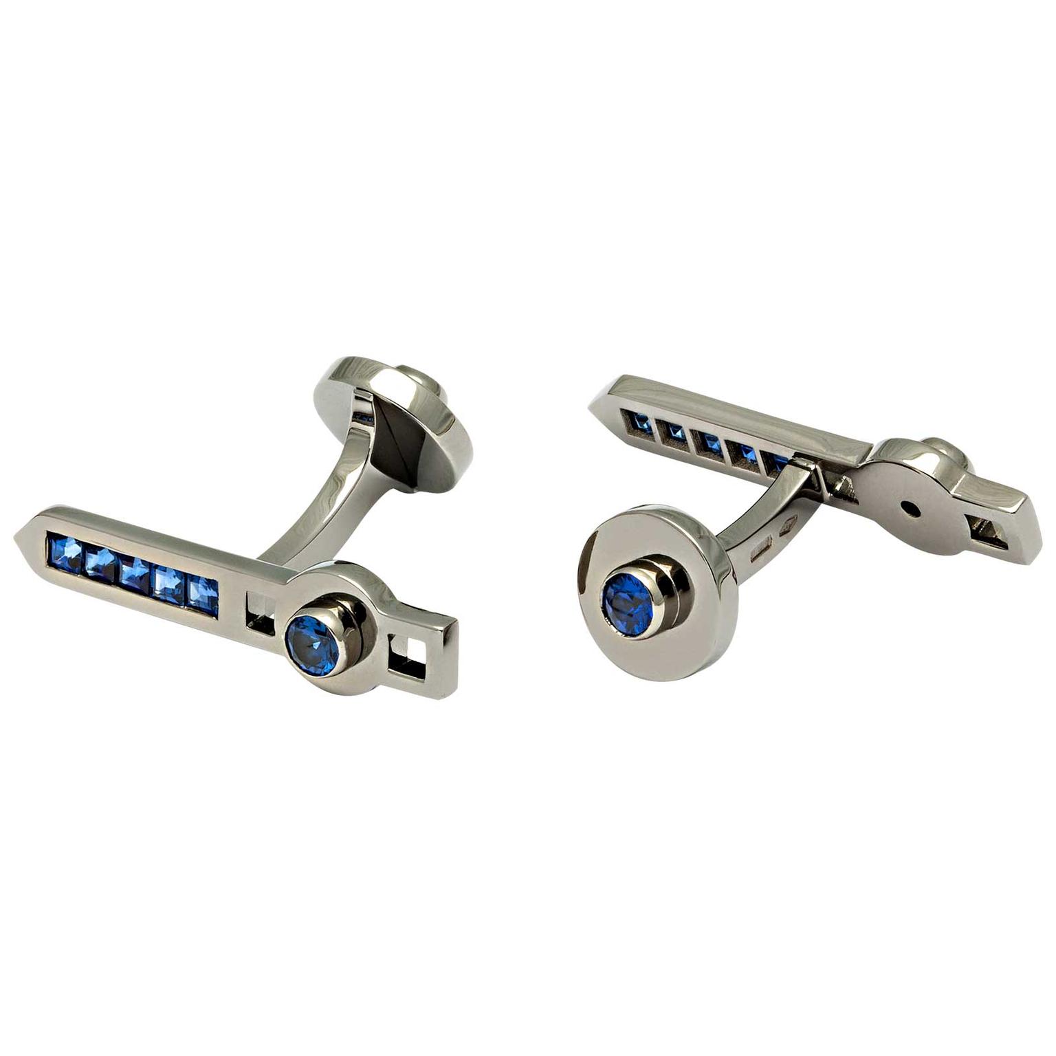 Pisa Lancette sapphire cufflinks