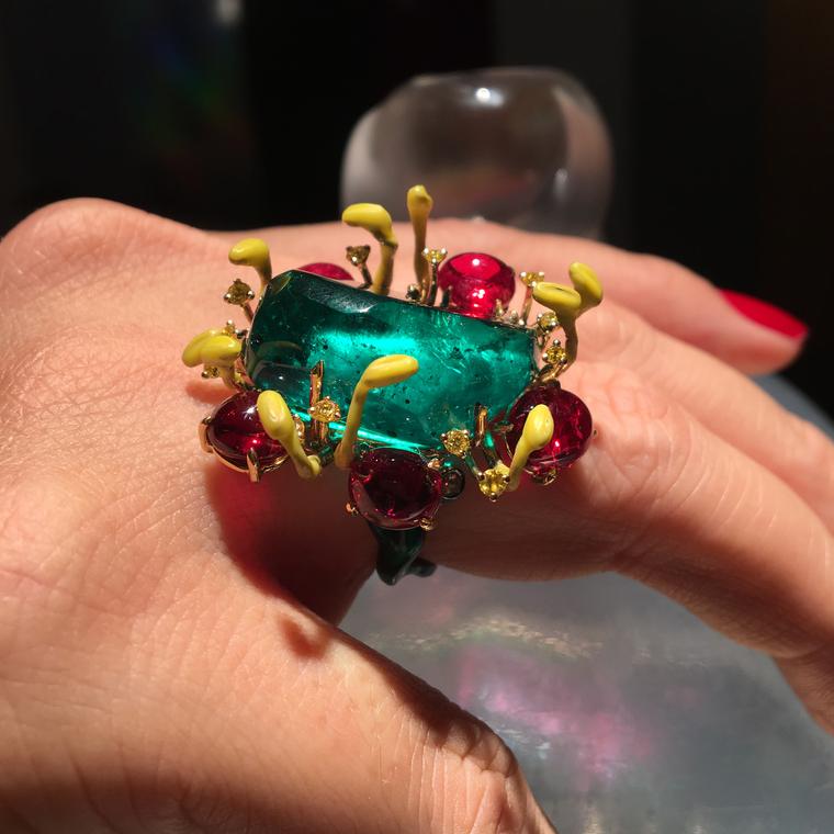Suzanne Syz Colombian emerald ring