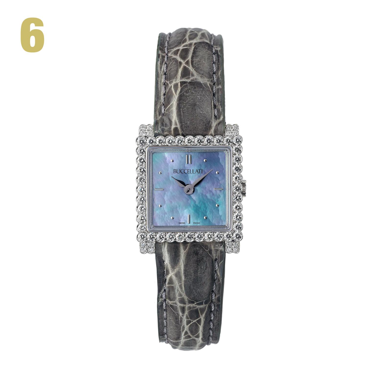 6 Buccellati Venus diamond and white gold watch