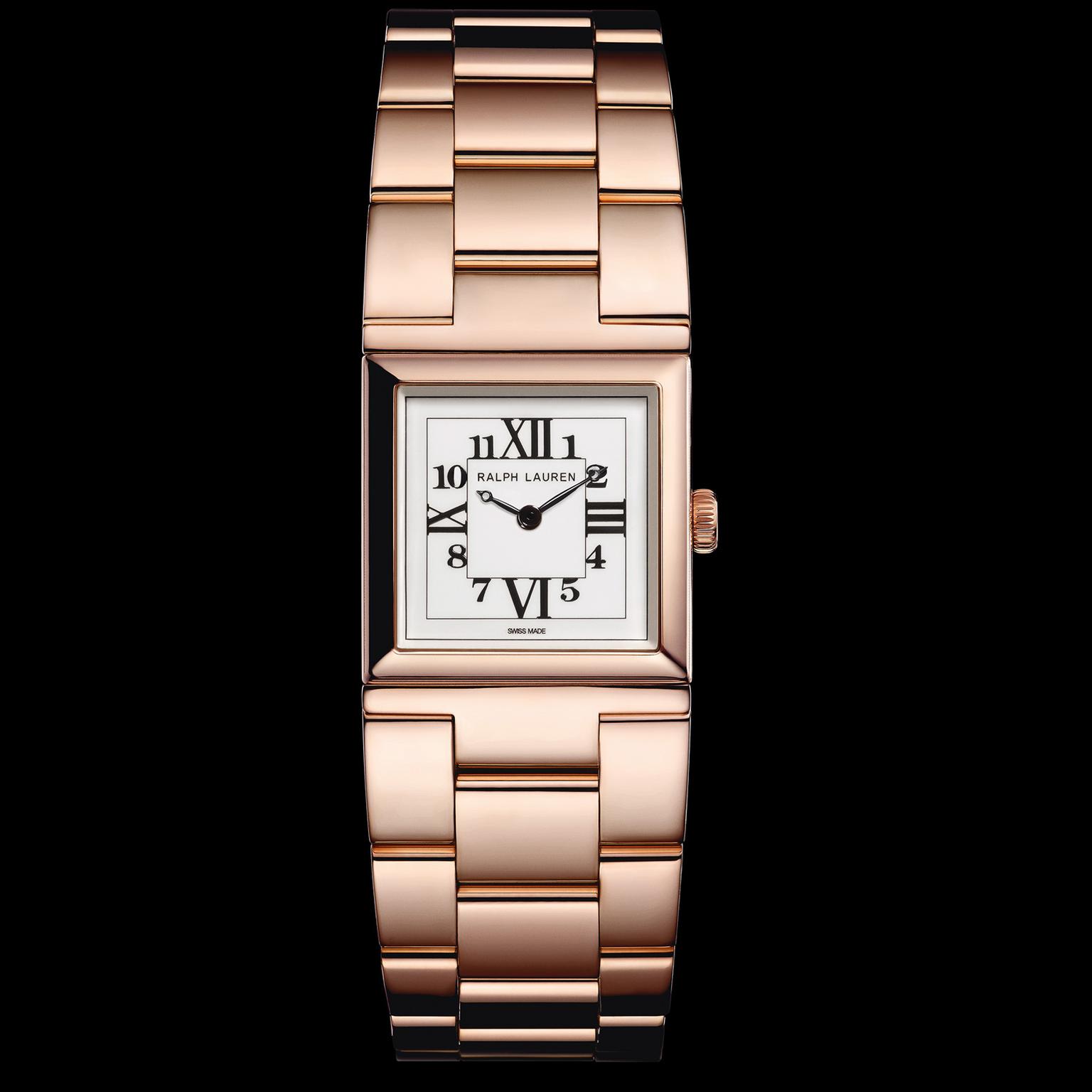 Ralph Lauren 867 petite rose gold watch