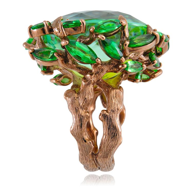 Queen of Sheba tsavorite ring