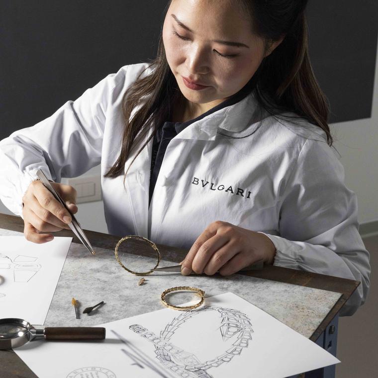 Worker in Atelier Bvlgari Manufacture