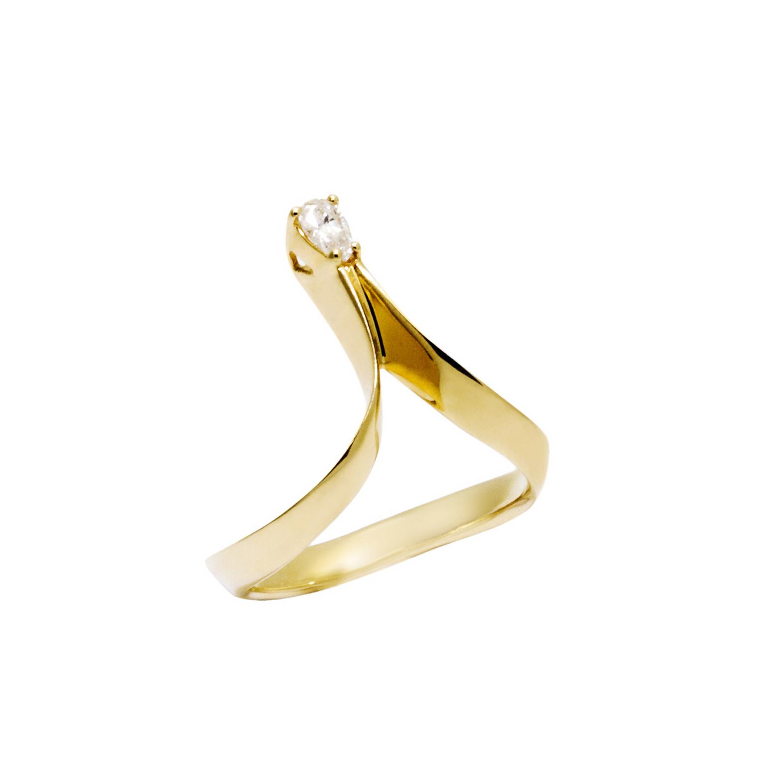 Daou Photon diamond ring in yellow gold