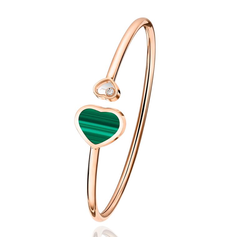 Chopard Happy Heart Bangle with malachite