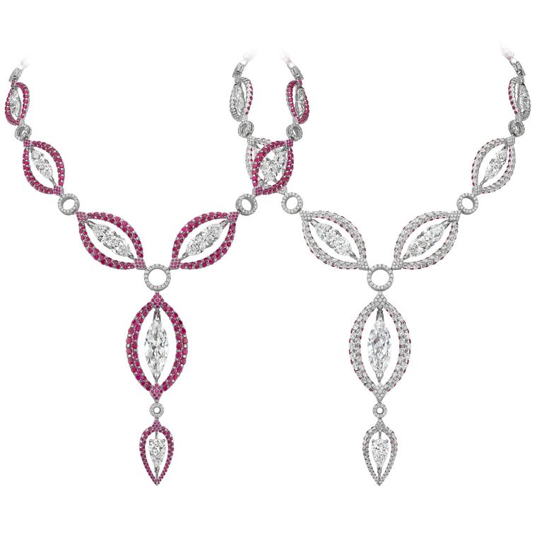 Boghossian reversible ruby and diamond Les Merveilles necklace