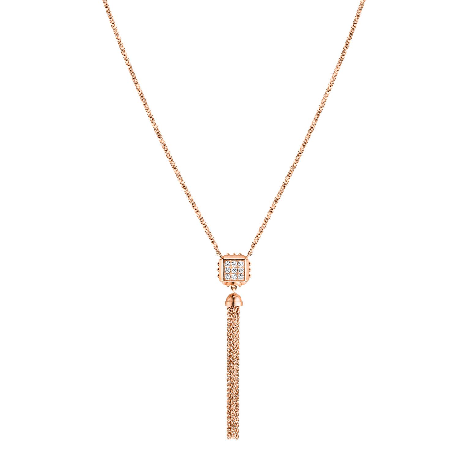 Louis Vuitton Emprise pendant necklace in pink gold with diamonds