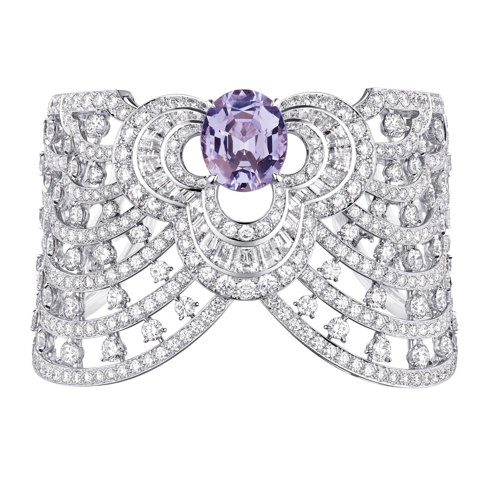 Louis Vuitton Blossom lavender spinel and diamond cuff