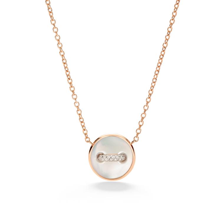 Pom Pom Dot mother-of-pearl and diamonds necklace by Pomellato