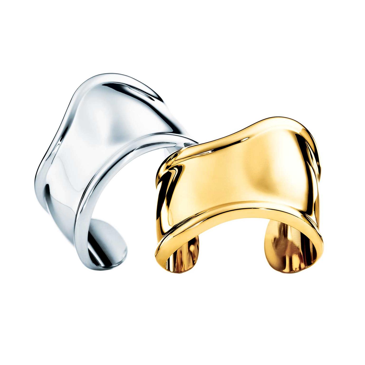 Elsa Peretti for Tiffany Bone cuffs in silver (£910) and yellow gold (£13,500).