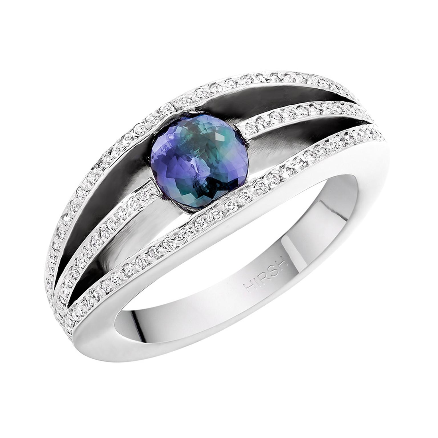 Hirsh London Brazilian alexandrite engagement ring