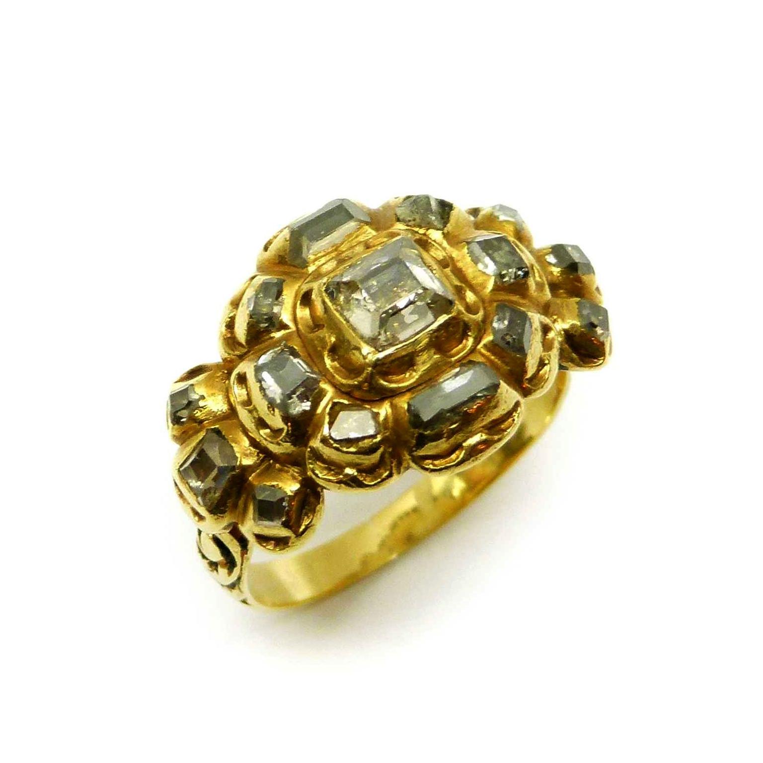 Table cut diamond outlet ring
