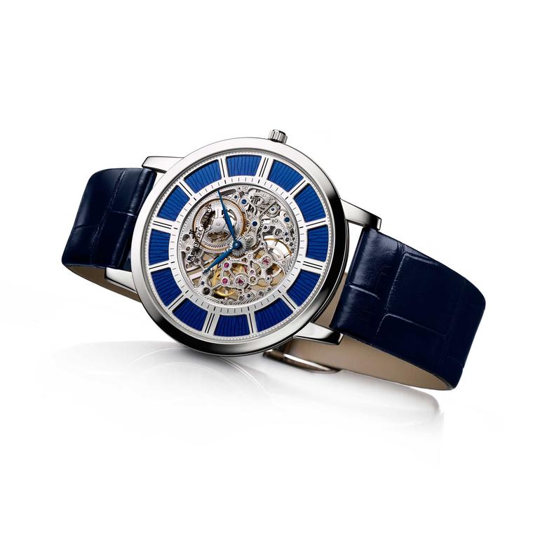 Jaeger-LeCoultre Master Ultra-Thin Squelette blue enamel watch